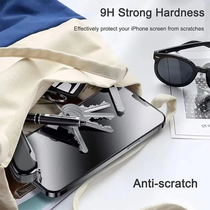 2PCS Anti-Spy Tempered Glass+1PC Phone Case Set Meal For iPhone 15 13 14 12 11 Pro Max 15 Plus Screen Protector Protective Film