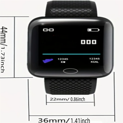 Smart Watch 116Plus D13 Y68 Sport Wristband Running Fitness Monitor Track Heart Rate Message Remind Men Smartwatch Woman Clock
